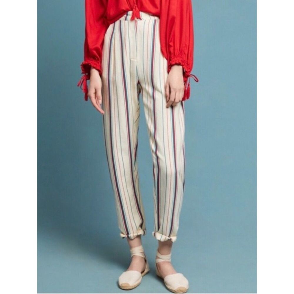 Antik Batik Antonio Striped Cotton Boho Pants Anthropologie L / EU 42